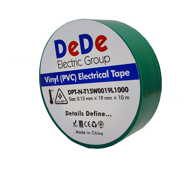 Green چسب برق سبز۱۰ متری برند DeDe مدل DPT-N-T15W0019L1000-GN